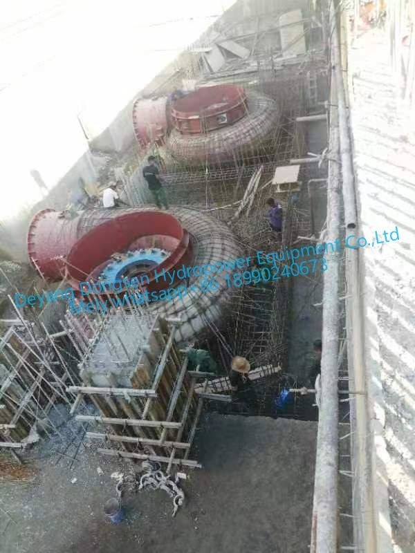 450-1000RPM velocidade nominal Francis gerador de turbina de água 300KW-20MW para o seu benefício
