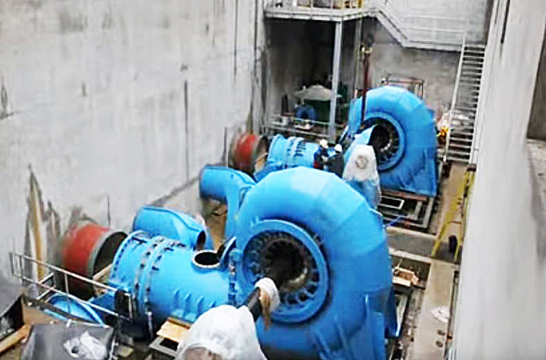 450-1000RPM Velocidade nominal Francis gerador de turbina de água para geração de energia hidrelétrica
