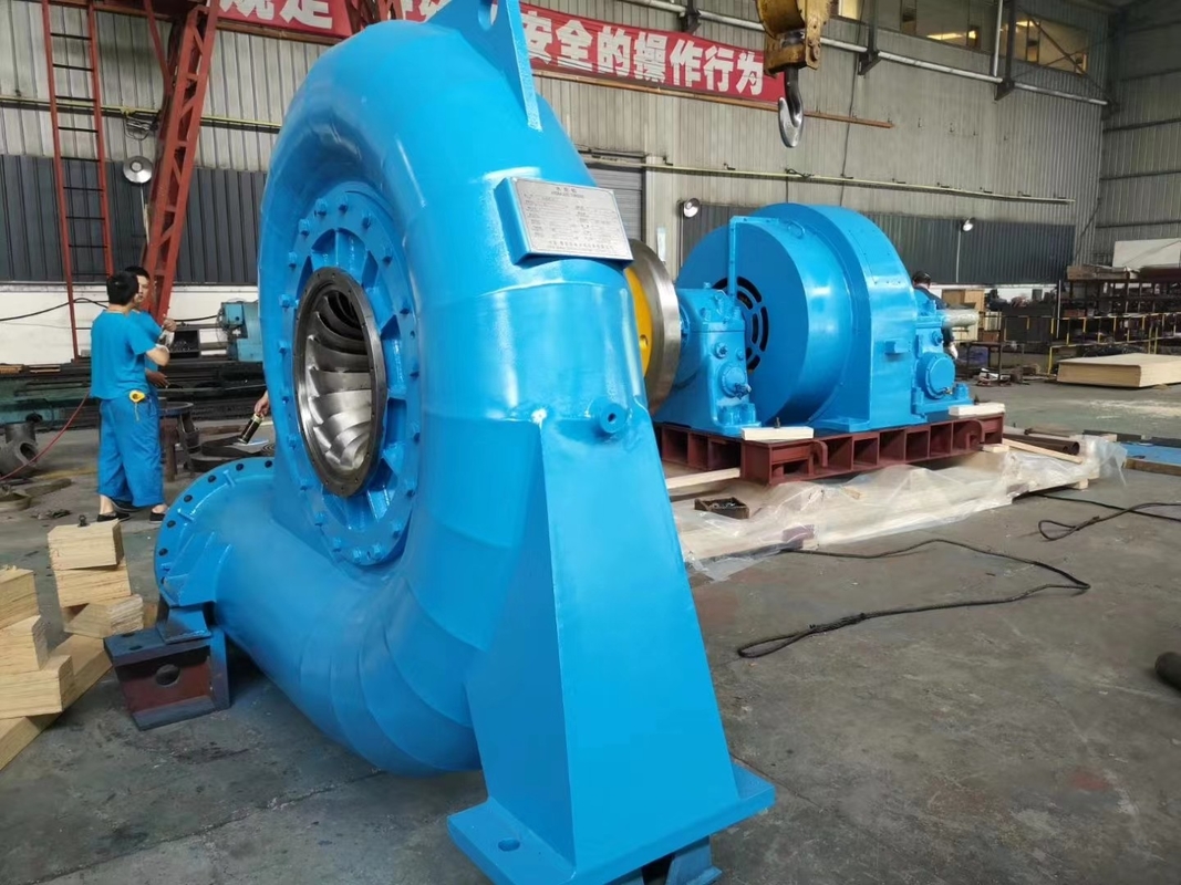450-1000RPM Velocidade nominal Francis gerador de turbina de água para geração de energia hidrelétrica