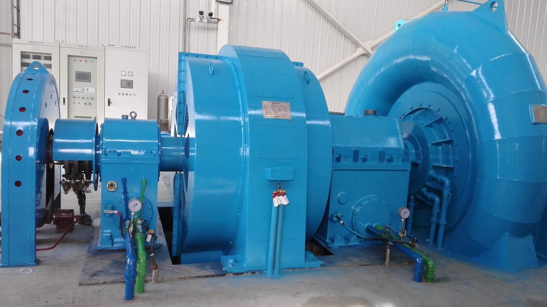 Gerador de turbina Francis de aço inoxidável 6.3kV Controle automático 300KW-20MW Potência 20m-300M cabeça
