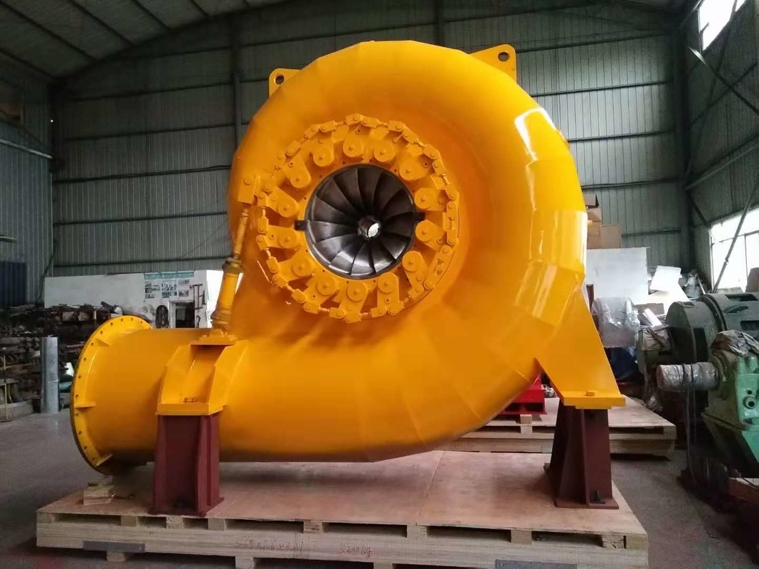 Gerador de turbina de água 300KW-20MW Potência de saída Excitação sem escovas Instalação vertical 300-3000rpm Velocidade