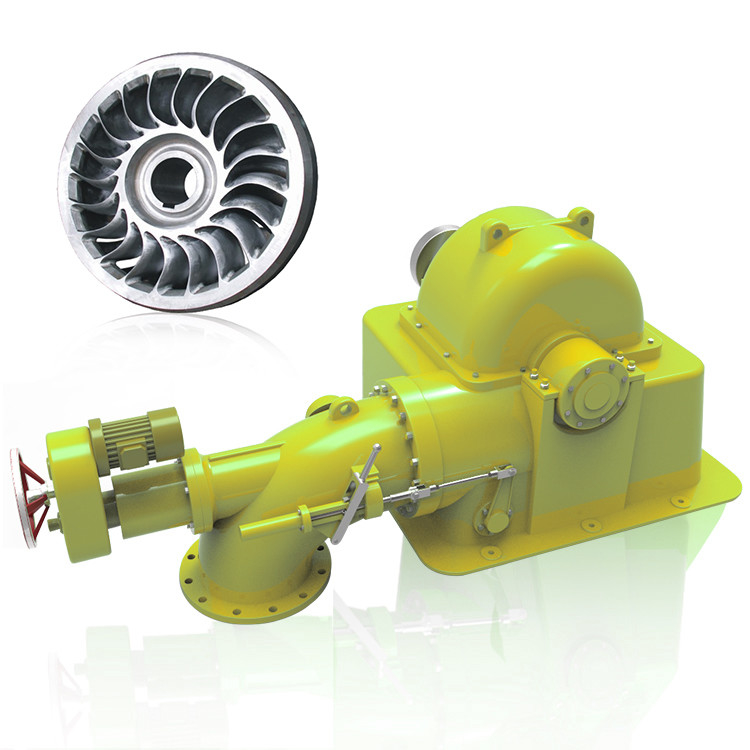 Equipamento de energia hidrelétrica Turbo Turbina Gerador de turbina de água 5t-20t Cabeça nominal 50-400m