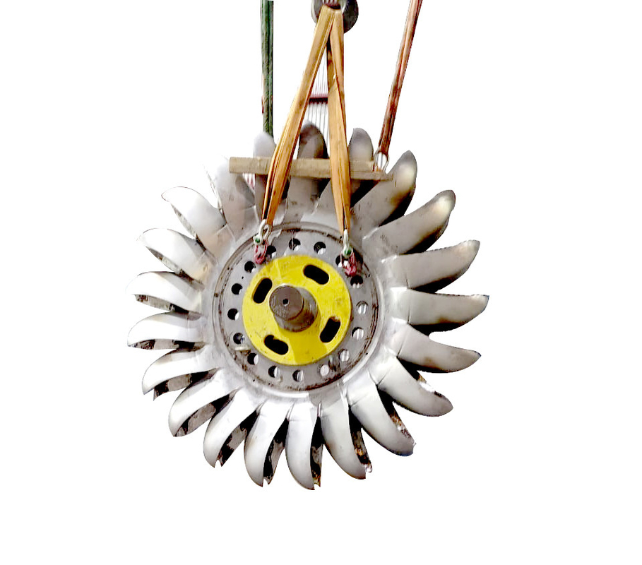 Frequência Gerador de turbina de ferro fundido Pelton Modo de excitação sem escovas 500-3000r/min Faixa de velocidade