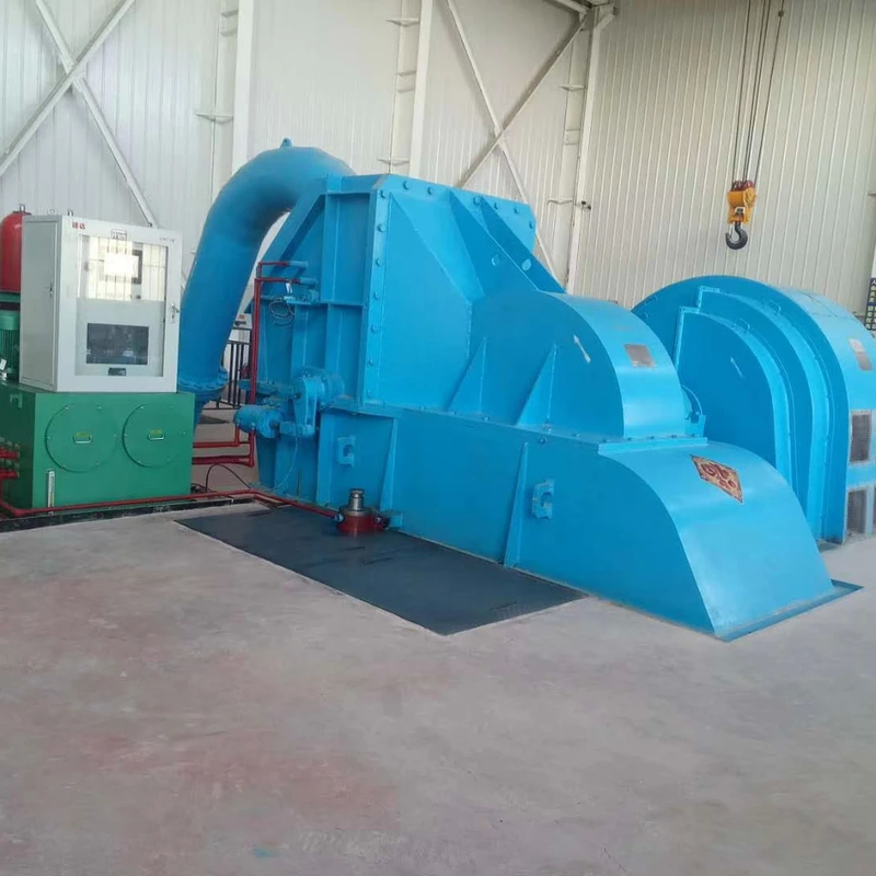 Gerador de turbina Pelton de frequência nominal de 100kw-50mw 6-10kV F com corredor de aço inoxidável