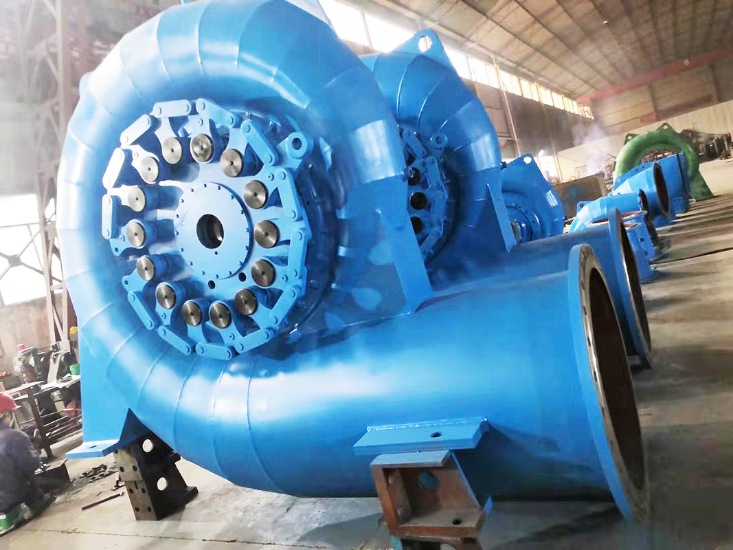 Gerador de turbina Francis de aço inoxidável de controle automático - 300KW-20MW Potência 400V-10kV Vertical