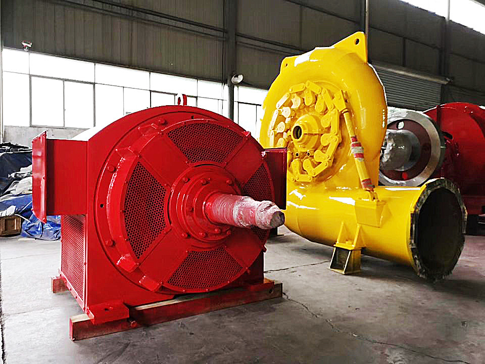 Gerador de turbina Francis vertical ou horizontal de aço inoxidável com potência nominal de 300 kW-20 MW