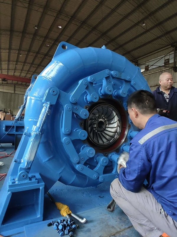 Turbina de água de alta capacidade para 200kw-20mw Operando a partir de 5m-500m de cabeça de água a 450-1000rpm