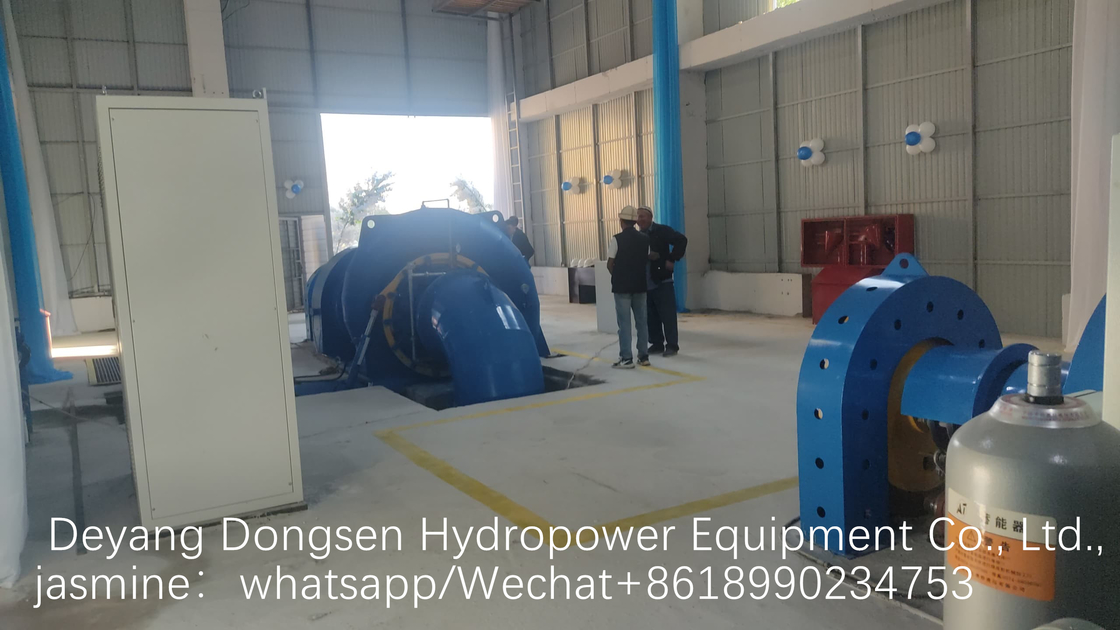 Gerador de turbina Francis vertical ajustável de 450-1000 RPM para cabeças de água baixa de 20-300M