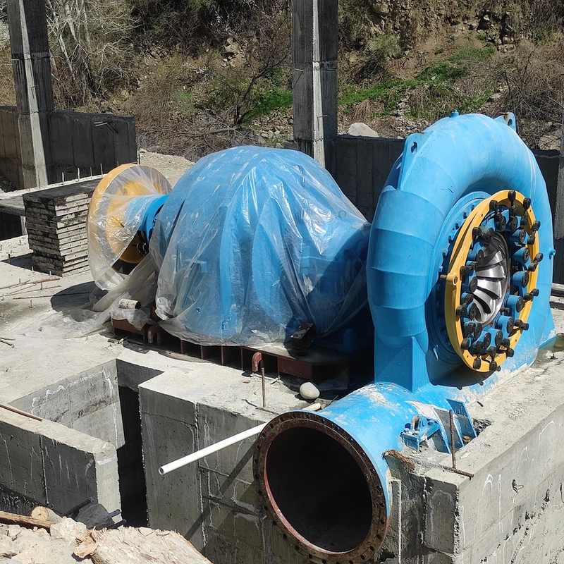 90-96% Eficiência Gerador de turbina hidrelétrica para energia hidrelétrica 5m-500m Cabeça de água 450-1000 RPM