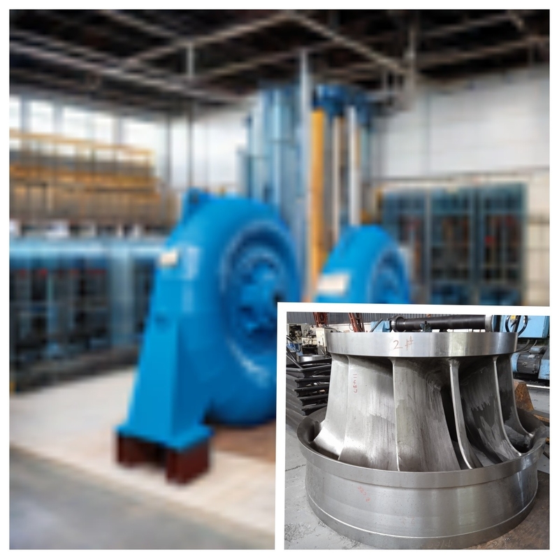 Cabeça de água nominal de 20 m a 300 m Impeller Francis Turbina Gerador Aço inoxidável