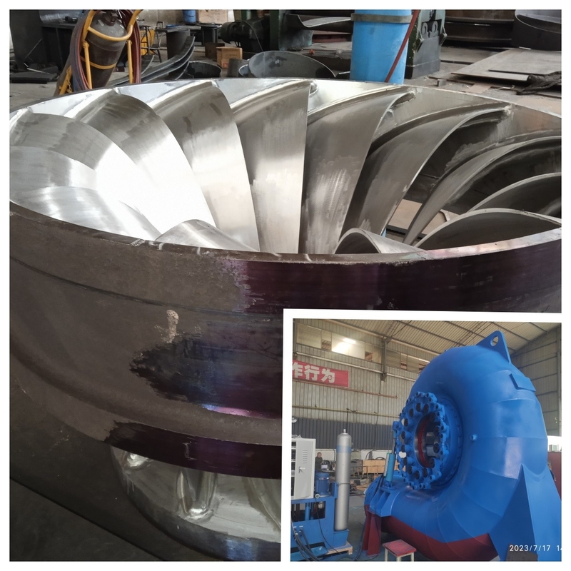 Cabeça de água nominal de 20 m a 300 m Impeller Francis Turbina Gerador Aço inoxidável
