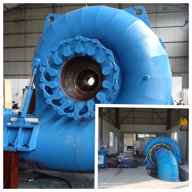 Gerador de turbina de água Francis de 1000 kW vertical ou horizontal com controlo automático