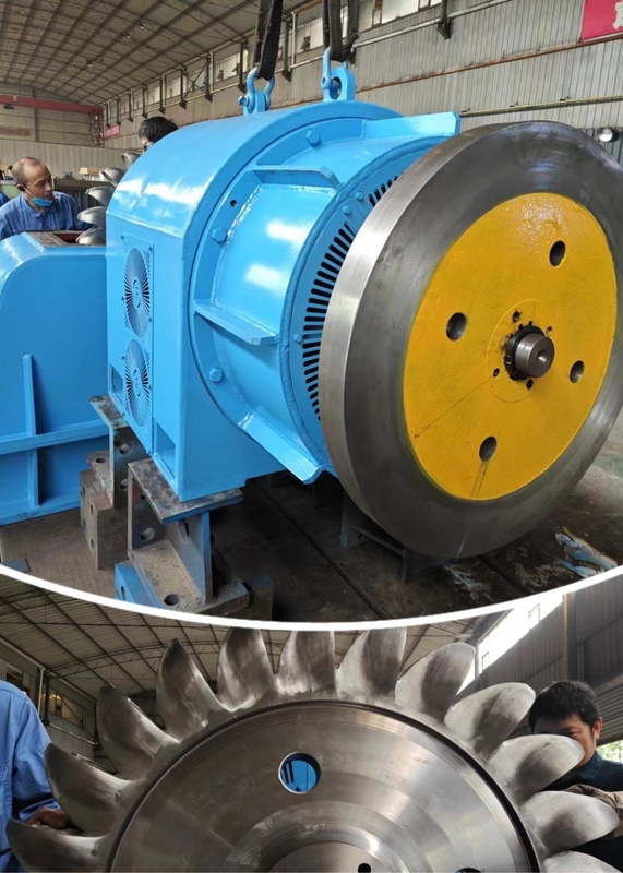 Turbina de Pelton 100kw-10mw refrigerada a ar utilizada para água alta com alta qualidade
