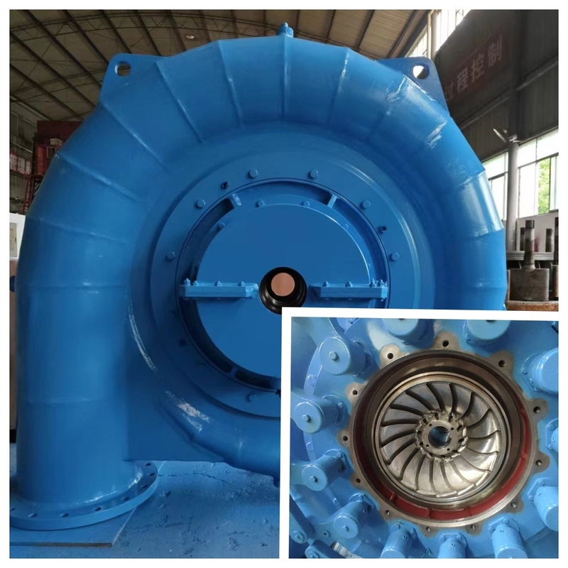 Turbina hidráulica de aço gerador de excitação sem escovas para cabeça de água 5m-500m