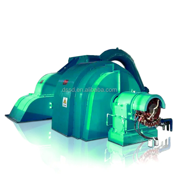 Turbina de Pelton para centrais hidrelétricas Capacidade 5-50t Frequência nominal 50/60Hz Modo de excitação sem escovas ou tiristor