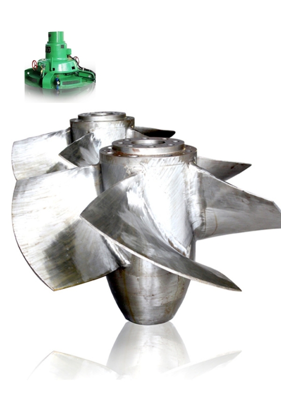 Gerador de turbina hidráulica Kaplan personalizado, diâmetro de 0,6-2 m para saída