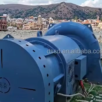 Mantenha 85% de eficiência a 40-110% de variação de carga Eficiência da turbina hidrelétrica Voltagem nominal 400V 600V 800V 11KV 13.8KV