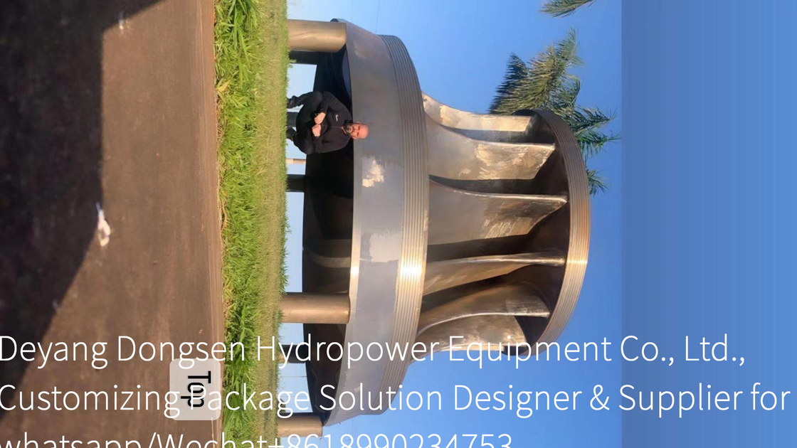 Turbina hidráulica de aço inoxidável de altura de lâmina personalizada para produção de energia duradoura