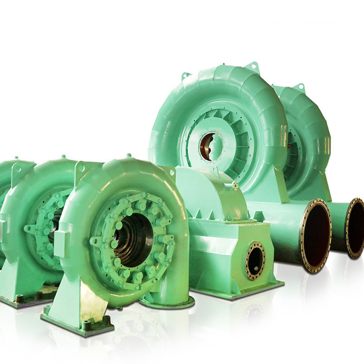 Turbina hidráulica de rotação de alta ou baixa velocidade com material de metais endurecidos a 600 e 750 RPM