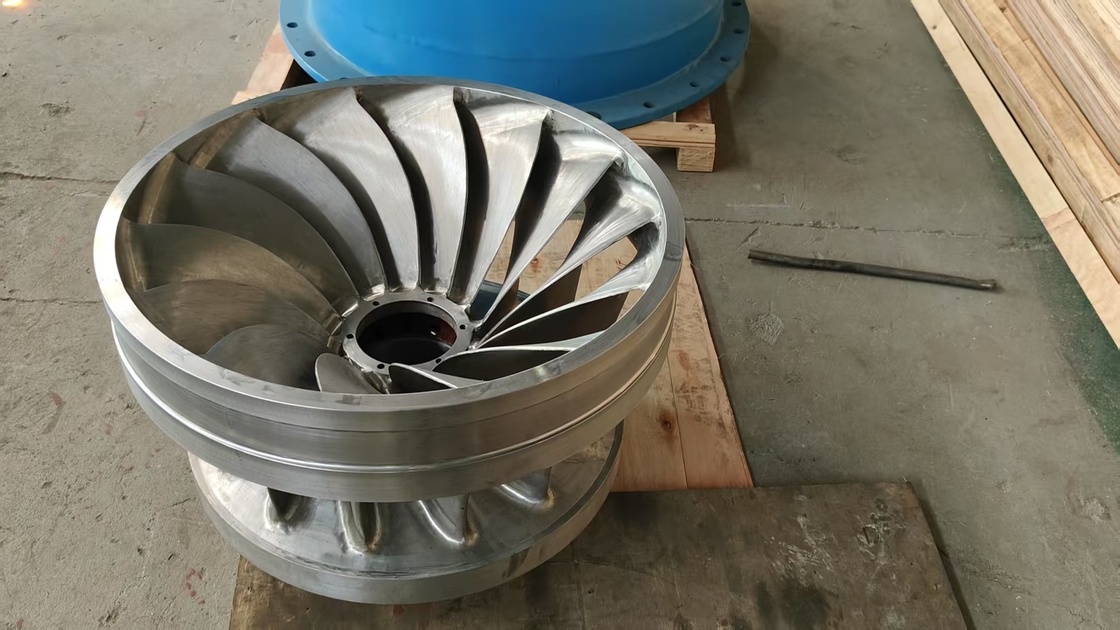 Turbina hidráulica de rotação de alta ou baixa velocidade com material de metais endurecidos a 600 e 750 RPM