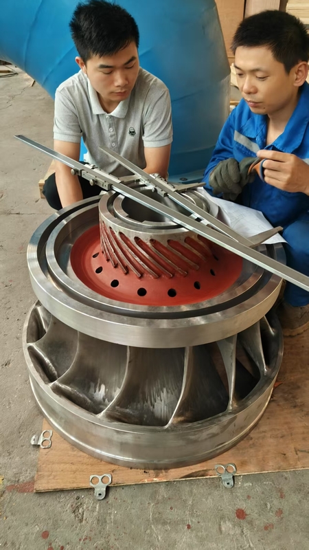 Turbina hidráulica de rotação de alta ou baixa velocidade com material de metais endurecidos a 600 e 750 RPM