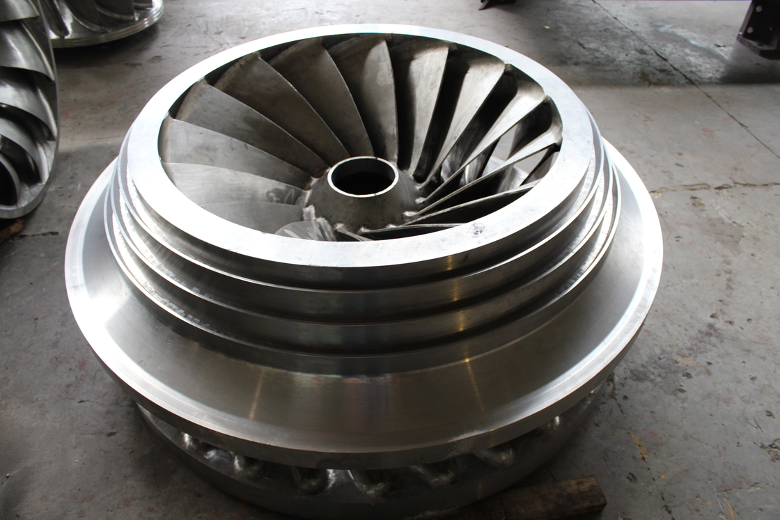 Método de instalação vertical Corredor de turbina hidráulica com pressão de entrada de 10 MPa Capacidades de material de metais endurecidos