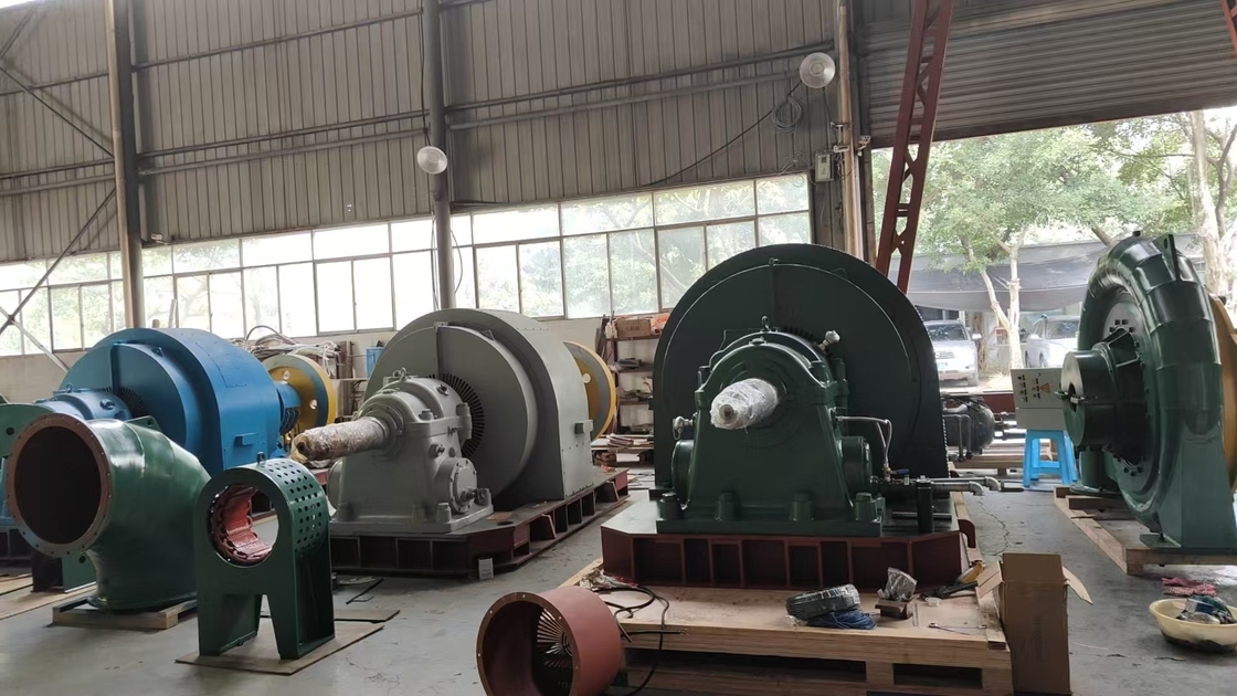 Turbina hidráulica de aço inoxidável com velocidade nominal do rotor de 1000 rpm e diâmetro de saída de 1 a 5 metros