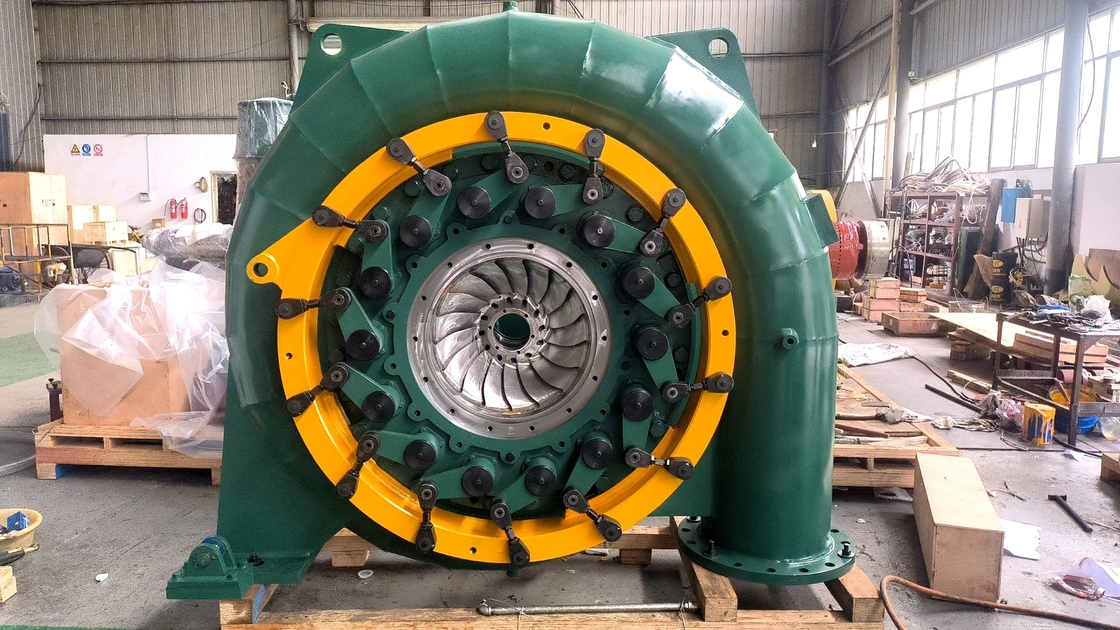 Padrão de configuração horizontal ou vertical Turbina hidrelétrica Tipo de gerador síncrono para aplicações industriais