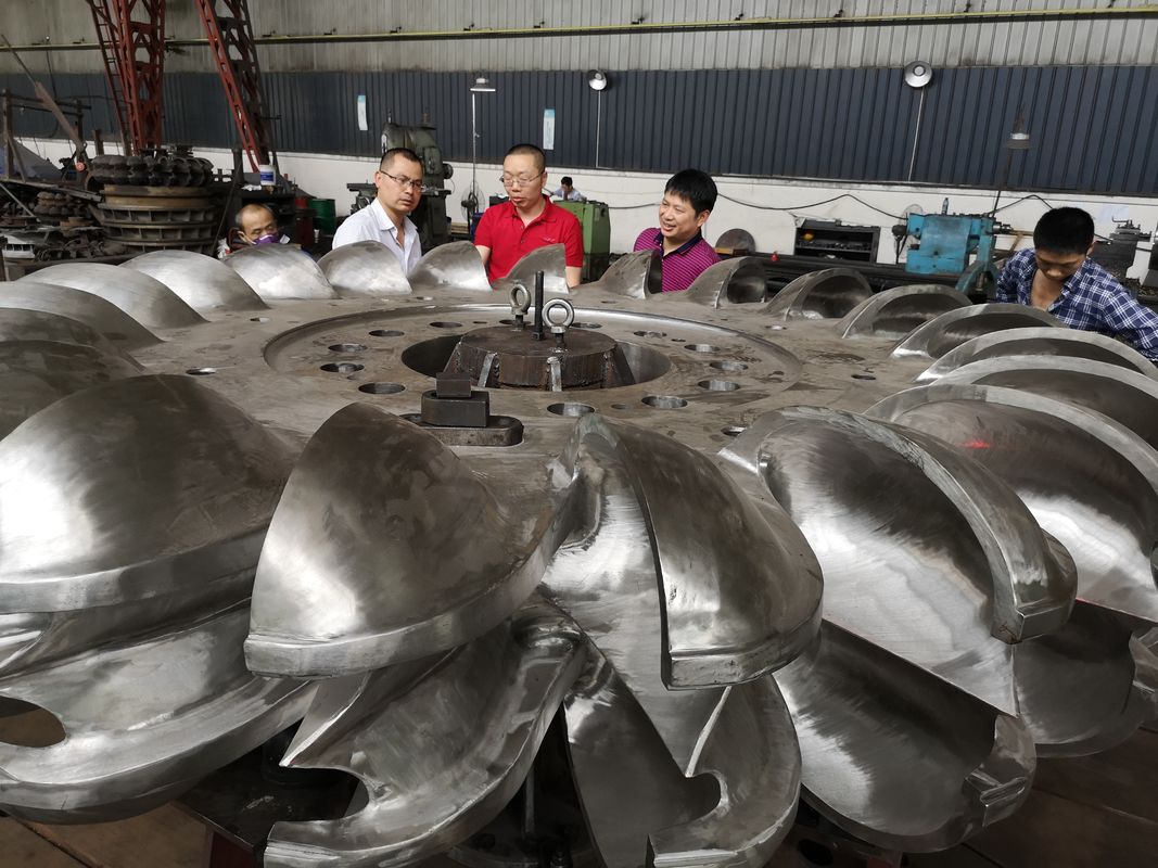 Diâmetro de entrada personalizado 1-5 metros Corredor de turbina hidráulica com velocidade nominal do rotor 100rpm 200rpm 300rpm 500rpm 1000rpm