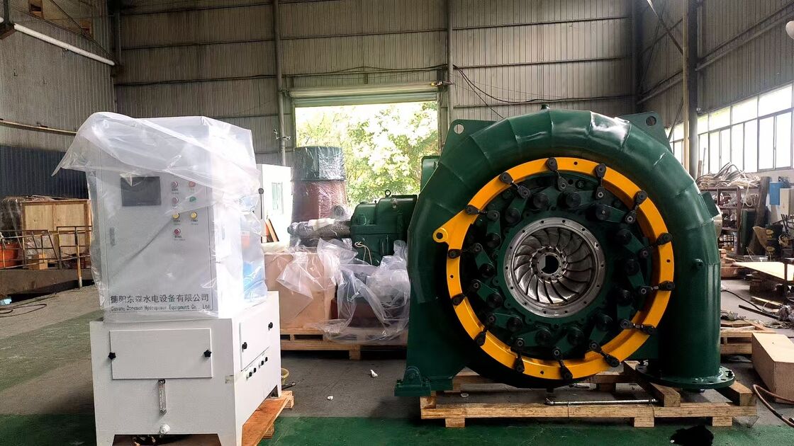 2000kw Capacidade Unidade Francis Turbina Gerador com pás de aço inoxidável e sistema de controle de automação para energia hidroelétrica