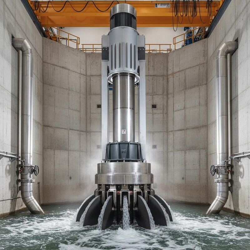 Gerador de turbina de aço inoxidável ou ligas de alta resistência de 100 kW a 1000 kW com instalação vertical para geração de energia hidrelétrica