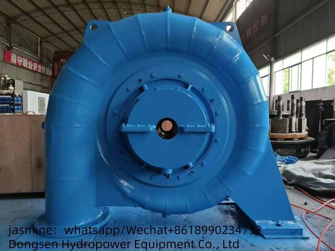 Faixa de velocidade 150RPM 1000RPM Francis gerador de turbina hidráulica de suporte de fluxo 3,21 a 14,9 M3s Produção de energia sustentável