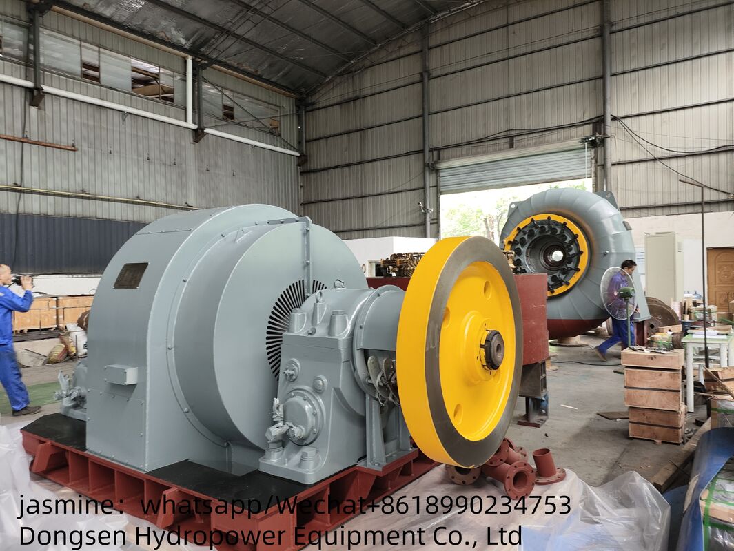 Modo de controle automático Gerador de turbina de água Francis Equipamento de energia hidrelétrica durável para projetos de energia renovável