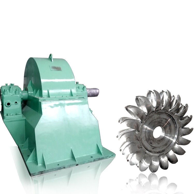 Gerador de turbina Turgo com rolamento SKF com corredor de aço inoxidável ou liga de aço e bicos únicos ou múltiplos para produção de energia