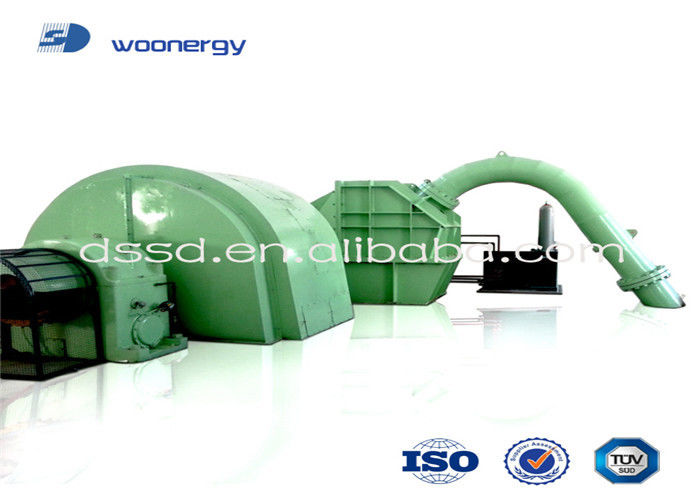0.5 MW-20 MW de potência de saída Gerador de turbina Pelton com instalação horizontal e sistema de excitação estática
