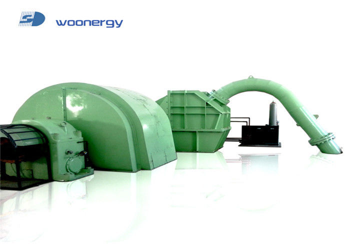 0.5 MW-20 MW de potência de saída Gerador de turbina Pelton com instalação horizontal e sistema de excitação estática