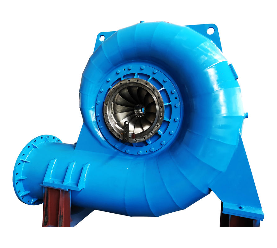Faixa de velocidade 150RPM 1000RPM Francis gerador de turbina hidráulica de suporte de fluxo 3,21 a 14,9 M3s Produção de energia sustentável