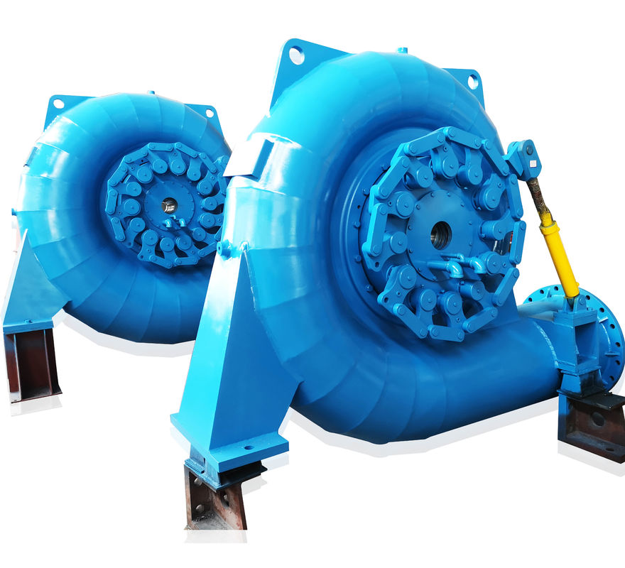 Faixa de velocidade 150RPM 1000RPM Francis gerador de turbina hidráulica de suporte de fluxo 3,21 a 14,9 M3s Produção de energia sustentável