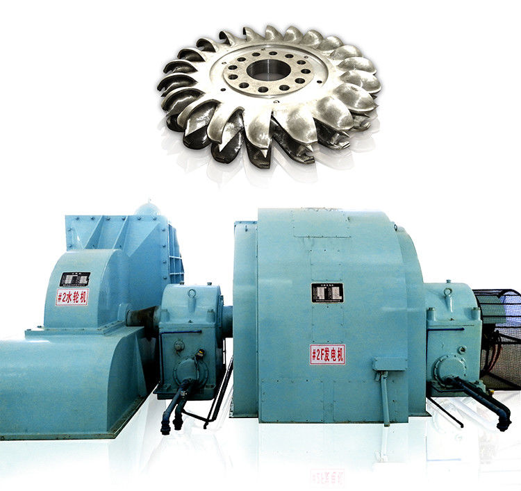 Alta cabeça 100m a 2000m gerador de turbina Pelton tensão nominal 6-10kV projetado sob medida para a produção de energia hidrelétrica