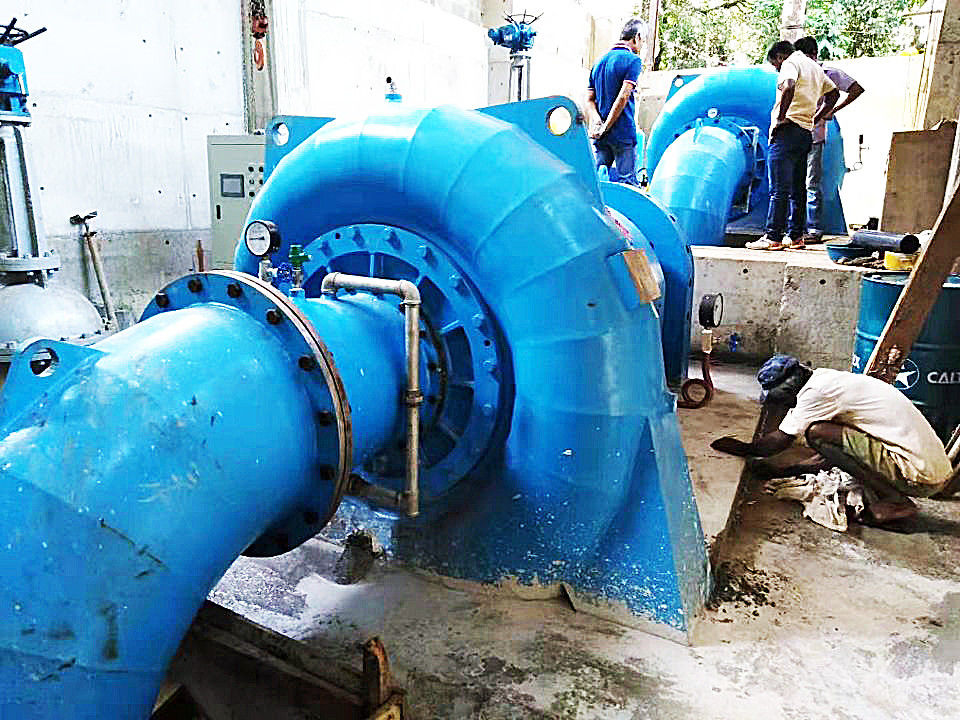 Faixa de velocidade 150RPM 1000RPM Francis gerador de turbina hidráulica de suporte de fluxo 3,21 a 14,9 M3s Produção de energia sustentável