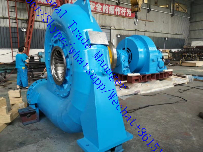 Faixa de velocidade 150RPM 1000RPM Francis gerador de turbina hidráulica de suporte de fluxo 3,21 a 14,9 M3s Produção de energia sustentável