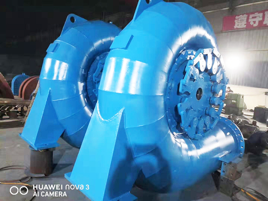 450-1000rpm Turbina de água de cabeça alta com 200kw-20mw Capacidade Corredor de aço inoxidável