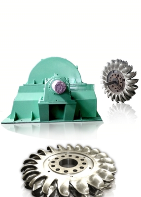 Turbina de Pelton para centrais hidrelétricas Capacidade 5-50t Frequência nominal 50/60Hz Modo de excitação sem escovas ou tiristor