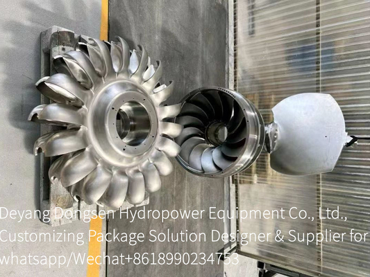 Turbina hidráulica de aço inoxidável de altura de lâmina personalizada para produção de energia duradoura