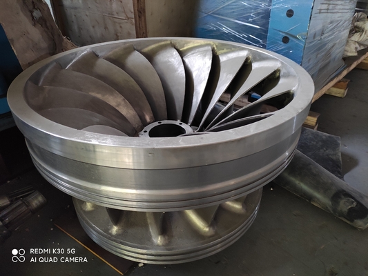 Francis Runner Turbina hidrelétrica de ângulo de lâmina para pressão de entrada de 10 MPa