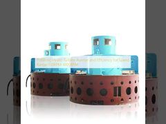 Poluição do corredor da turbina hidráulica e eficiência para a faixa de velocidade 150RPM-1000RPM