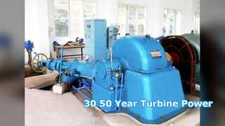 Turbina Turgo durável com vida útil de 30 a 50 anos