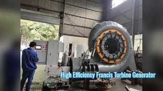 Gerador de turbina Francis de alta eficiência 300KW a 20MW